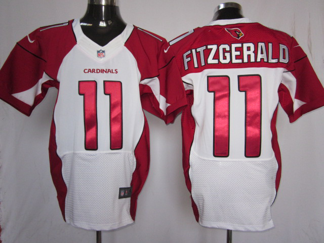 Arizona Cardinals 11 Wide Receiver Fitzgerald NFL White Jerseys